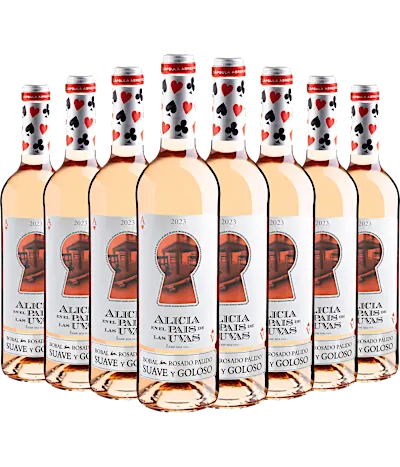 Kit 8 Alicia en el Pais de Las Uvas Bobal Rosado Pálido