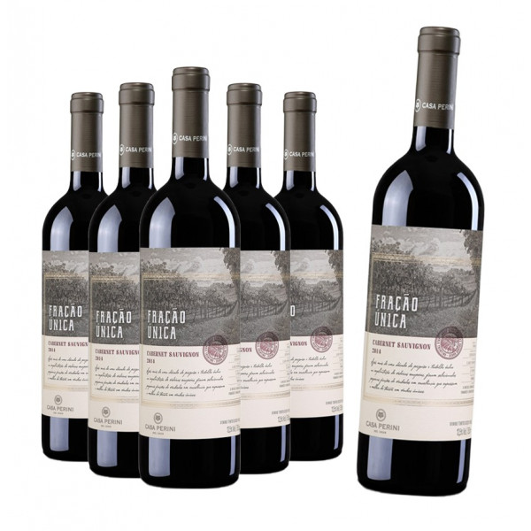 Pack 6 Vinhos Casa Perini Fração Única Cabernet Sauvignon 750ml