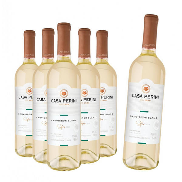 Pack 6 Vinhos Casa Perini Sauvignon Blanc 750ml