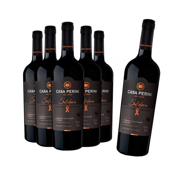 Pack 6 Vinhos Casa Perini Solidário 750ml