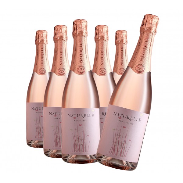 Pack 6 Espumantes Casa Valduga Naturelle Moscatel Rosé 750ml