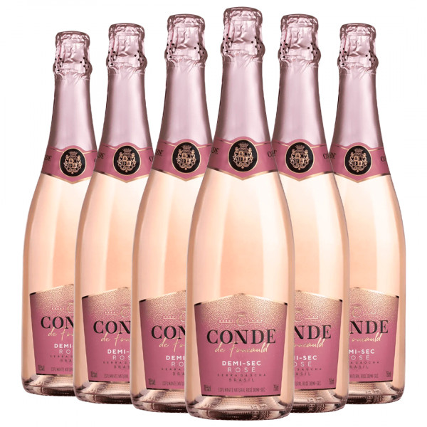 Pack 6 Espumantes Conde de Foucauld Demi-Sec Rosé 750ml