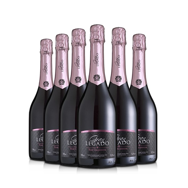 Pack 6 Espumantes Gran Legado Champenoise Brut Rosé 750ml