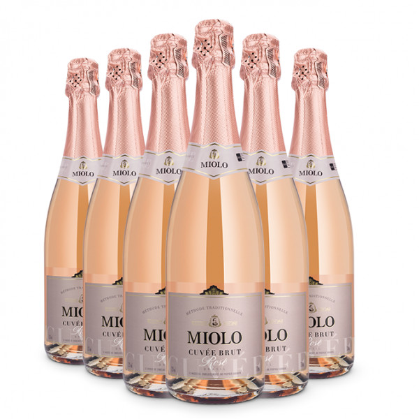 Pack 6 Espumantes Miolo Cuvée Tradition Brut Rosé 750ml