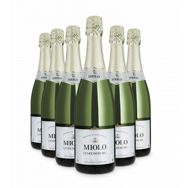 Pack 6 Espumantes Miolo Cuvée Tradition Demi-Sec 750ml