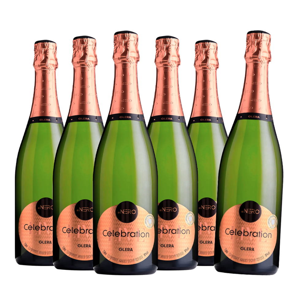 Pack 6 Espumantes Ponto Nero Live Celebration Glera Prosecco 750ml