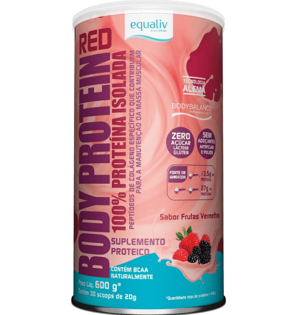 Body Protein Frutas Vermelhas Equaliv 600g