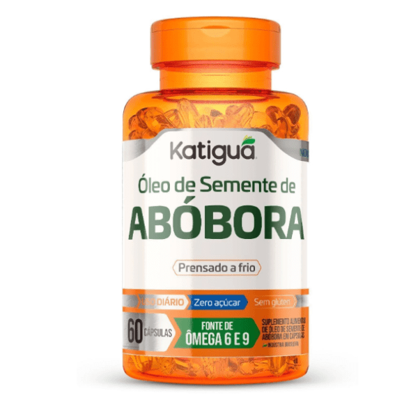 Oleo de Semente de Abobora 1000mg Katiguá 120 Cápsulas