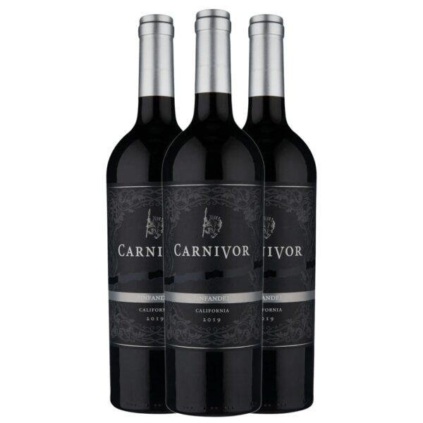 Kit 3 Garrafas Vinho Tinto Carnivor Zinfandel 750ml