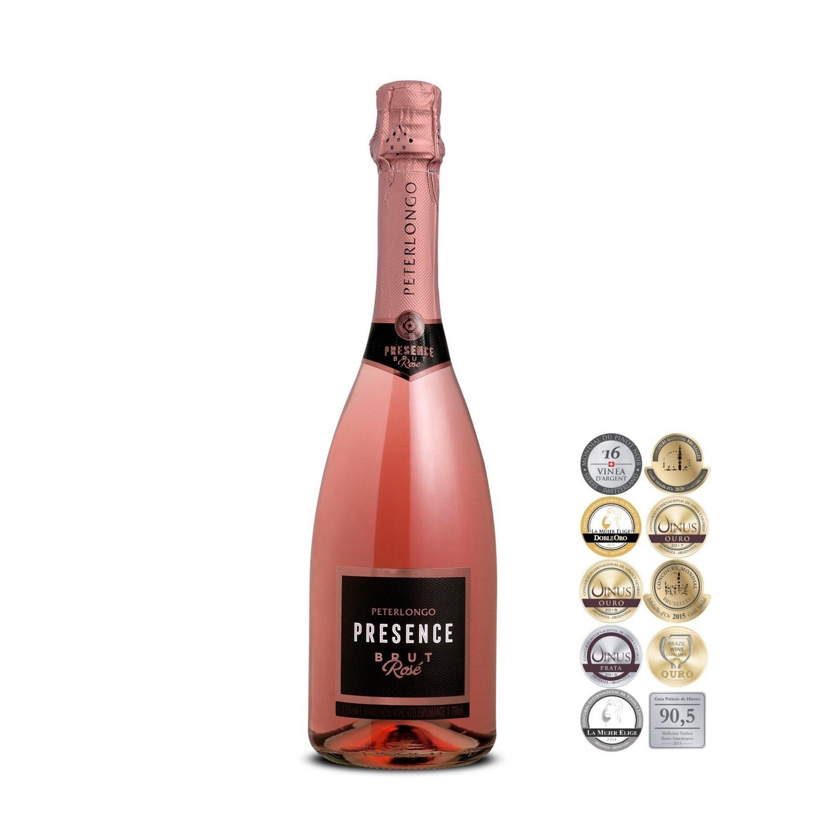 Espumante Brasileiro Rosé Peterlongo Presence Brut Rosé 750ML